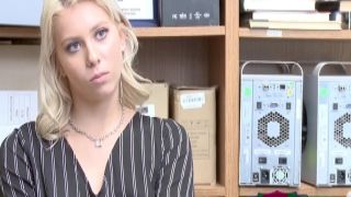 Blonde Petite teen pretends to innocent