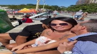 Married hotwife wife meeting strangers on the beach